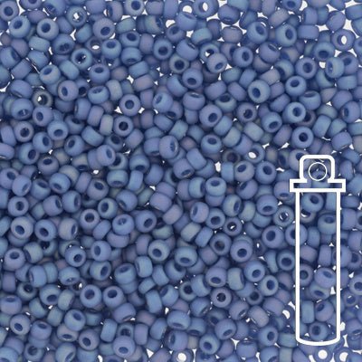 Rocailles-Perlen Miyuki 11/0 – Frost Opaque Glaze Rainbow Soft Blue - PerlineBeads