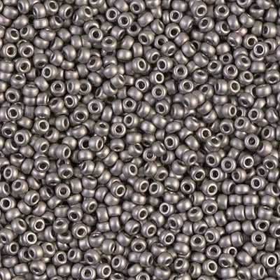Rocailles-Perlen Miyuki 11/0 – Matte Nickel Plated - PerlineBeads