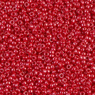 Rocailles-Perlen Miyuki 11/0 – Opaque Red Luster - PerlineBeads