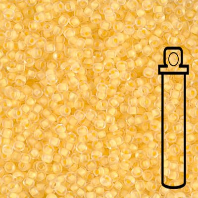 Rocailles-Perlen Miyuki 11/0 – Semi-Matte Dafodil Lined Crystal - PerlineBeads