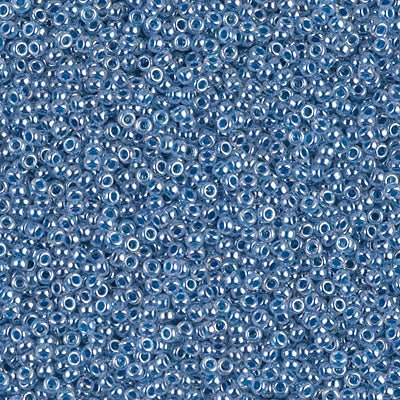 Rocailles-Perlen Miyuki 15/0 – Dark Sky Blue Ceylon - PerlineBeads