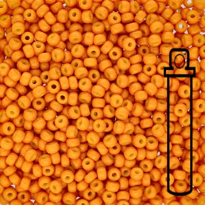 Rocailles-Perlen Miyuki 15/0 – Duracoat Opaque Dyed Orange - PerlineBeads