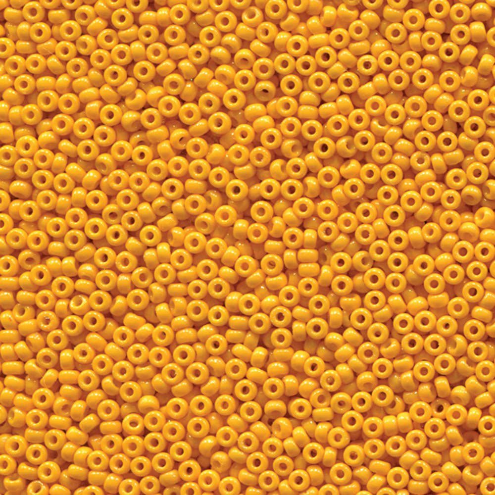 Rocailles-Perlen Miyuki 15/0 – Duracoat Opaque Dyed Yellow - PerlineBeads