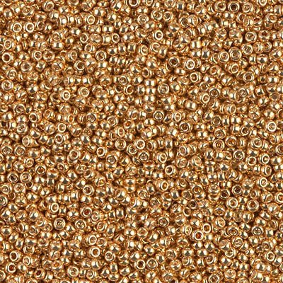 Rocailles-Perlen Miyuki 15/0 – Galvanized Gold - PerlineBeads