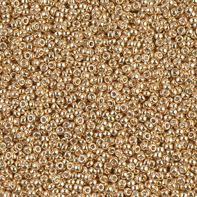 Rocailles-Perlen Miyuki 15/0 – Galvanized Gold - PerlineBeads