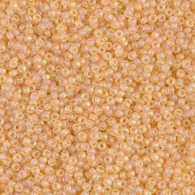 Rocailles-Perlen Miyuki 15/0 – Matte Cantaloupe AB - PerlineBeads