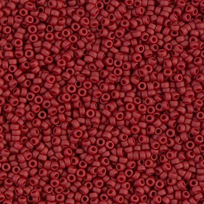 Rocailles-Perlen Miyuki 15/0 – Matte Metallic Dark Maroon - PerlineBeads