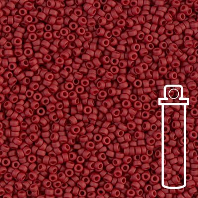 Rocailles-Perlen Miyuki 15/0 – Matte Metallic Dark Maroon - PerlineBeads