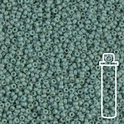 Rocailles-Perlen Miyuki 15/0 – Matte Seafoam Luster - PerlineBeads
