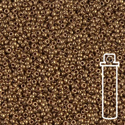 Rocailles-Perlen Miyuki 15/0 – Metallic Light Bronze - PerlineBeads