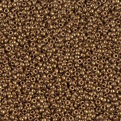 Rocailles-Perlen Miyuki 15/0 – Metallic Light Bronze - PerlineBeads