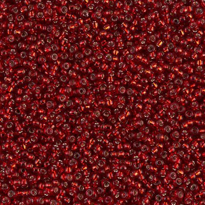 Rocailles-Perlen Miyuki 15/0 – Silver Lined Burnt Orange - PerlineBeads