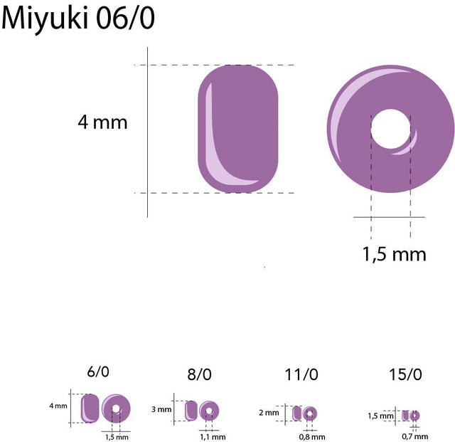 Rocailles-Perlen Miyuki 6/0 – Galvanized Sterling Silver - PerlineBeads