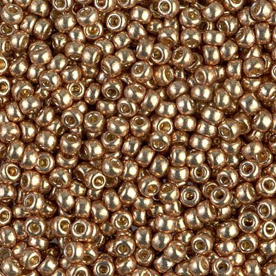 Rocailles-Perlen Miyuki 8/0 – Duracoat Galvanized Champagne - PerlineBeads