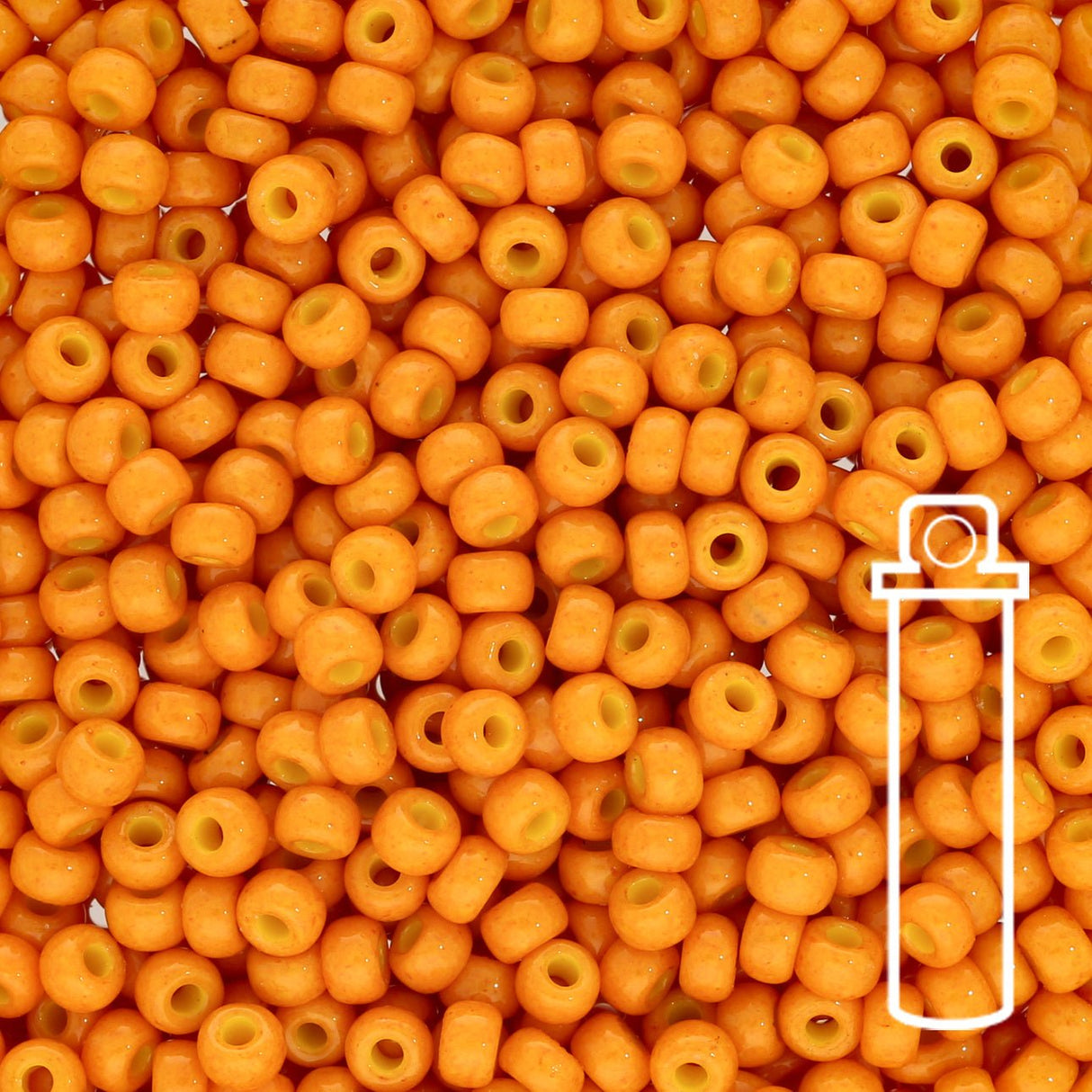 Rocailles-Perlen Miyuki 8/0 – Duracoat Opaque Dyed Orange - PerlineBeads