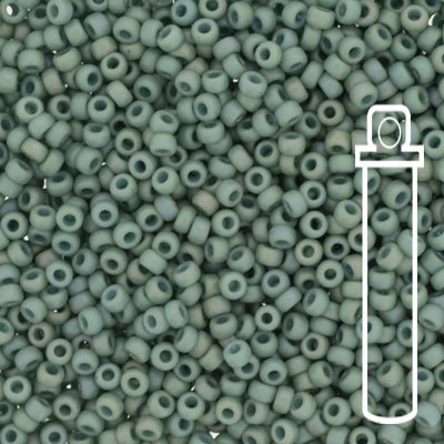 Rocailles-Perlen Miyuki 8/0 – Frost Opaque Glaze Rainbow Celadon - PerlineBeads