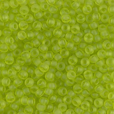 Rocailles-Perlen Miyuki 8/0 – Matte Transparent Chartreuse - PerlineBeads