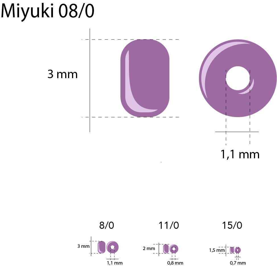 Rocailles-Perlen Miyuki 8/0 – Opaque Cobalt - PerlineBeads