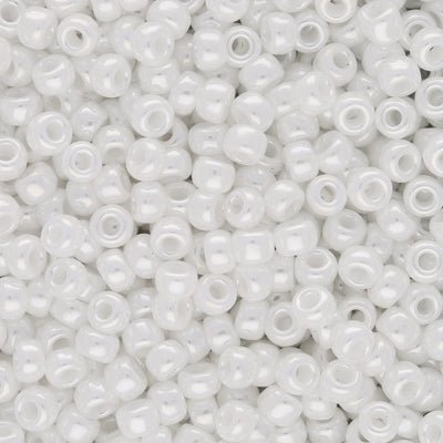 Rocailles-Perlen Miyuki 8/0 – White Pearl Ceylon - PerlineBeads