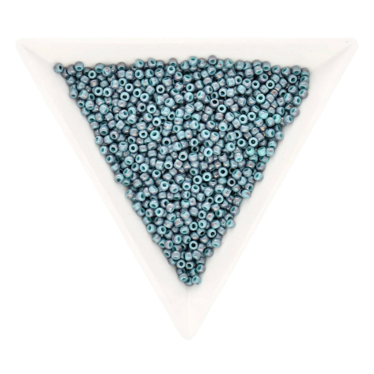 Rocailles-Perlen Toho 11/0 – Marbled Opaque Turquoise/Amethyst - PerlineBeads