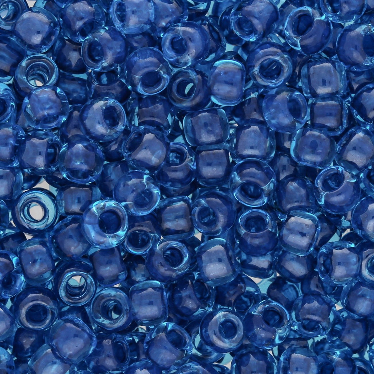 Rocailles-Perlen Toho 6/0 – Inside-Color Aqua/Capri-Lined - PerlineBeads