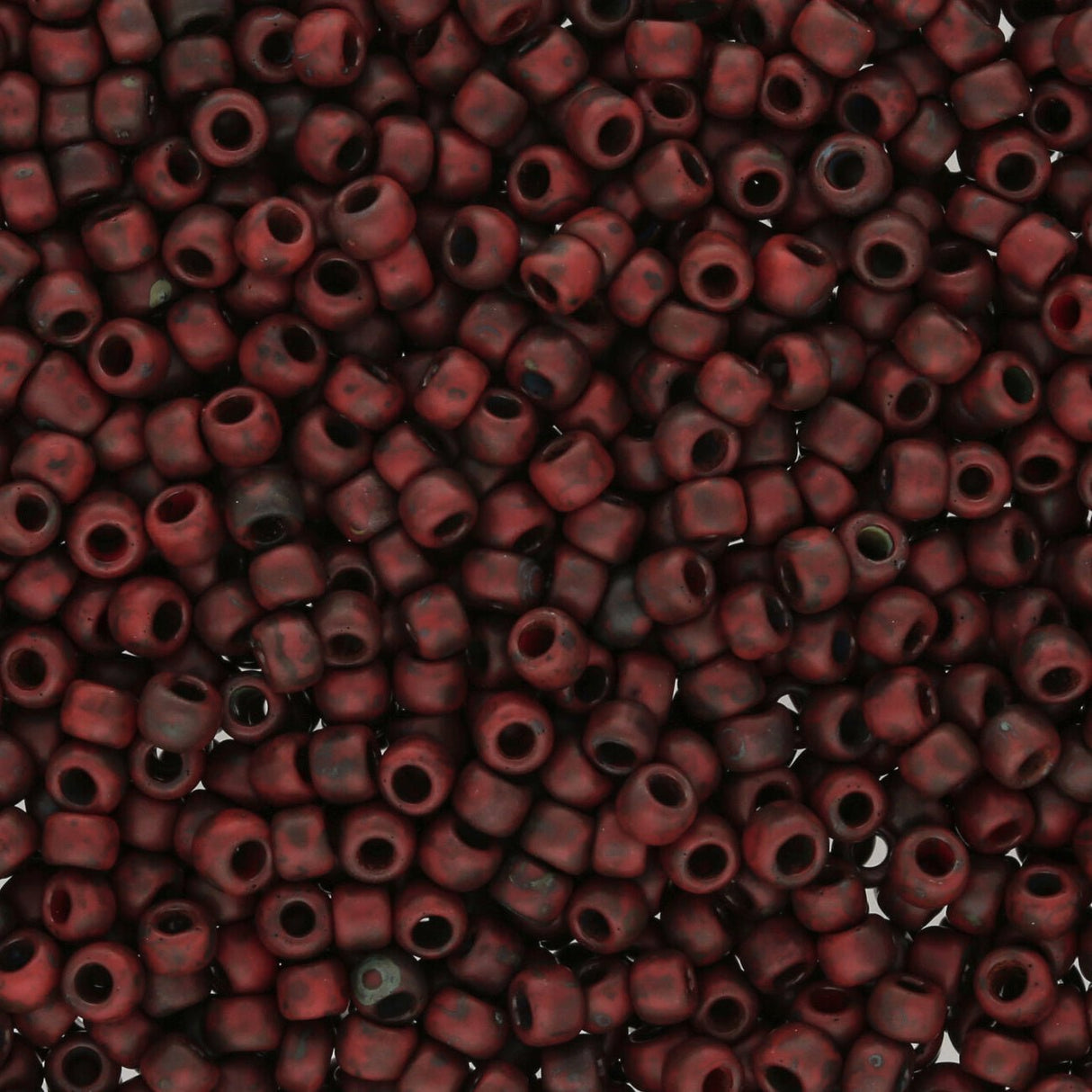 Rocailles-Perlen Toho 8/0 – Hybrid Frosted Pepper Red - Picasso - PerlineBeads