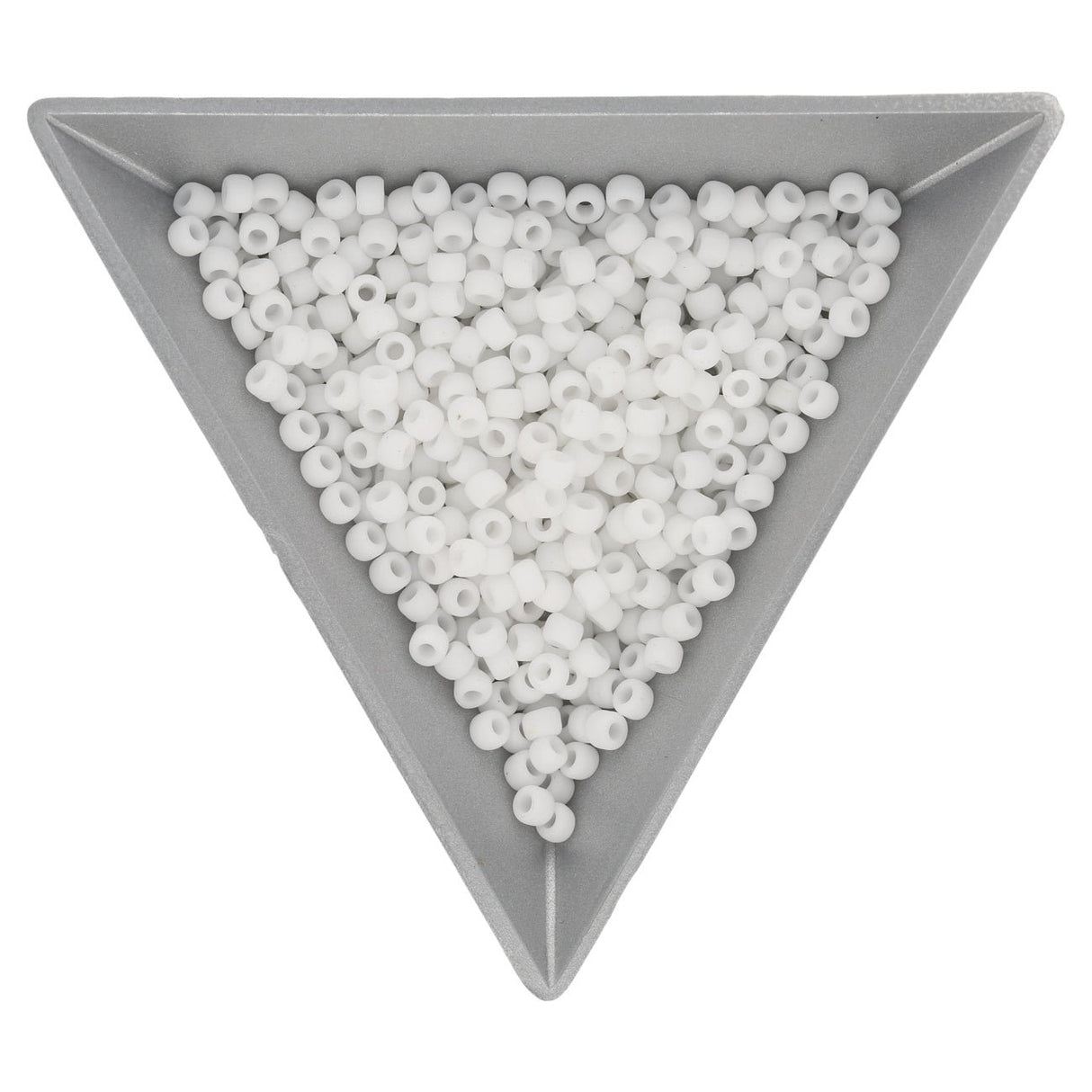 Rocailles-Perlen Toho 8/0 – Opaque-Frosted White - PerlineBeads