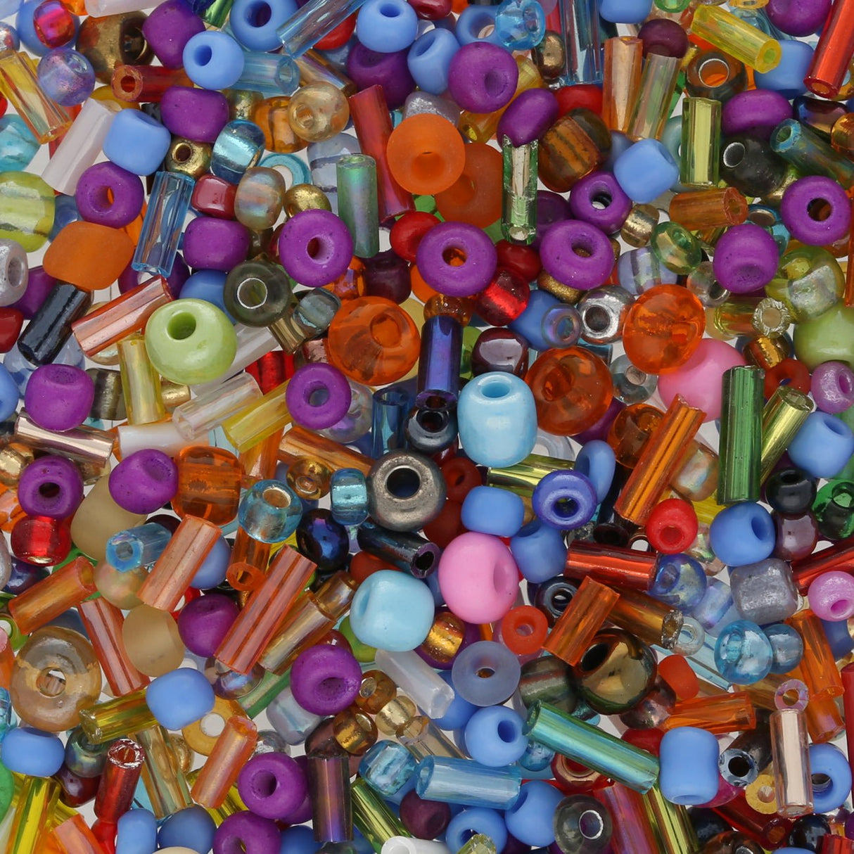 Rocailles und Bugles Perlen Mix unregelmässige Grösse - PerlineBeads