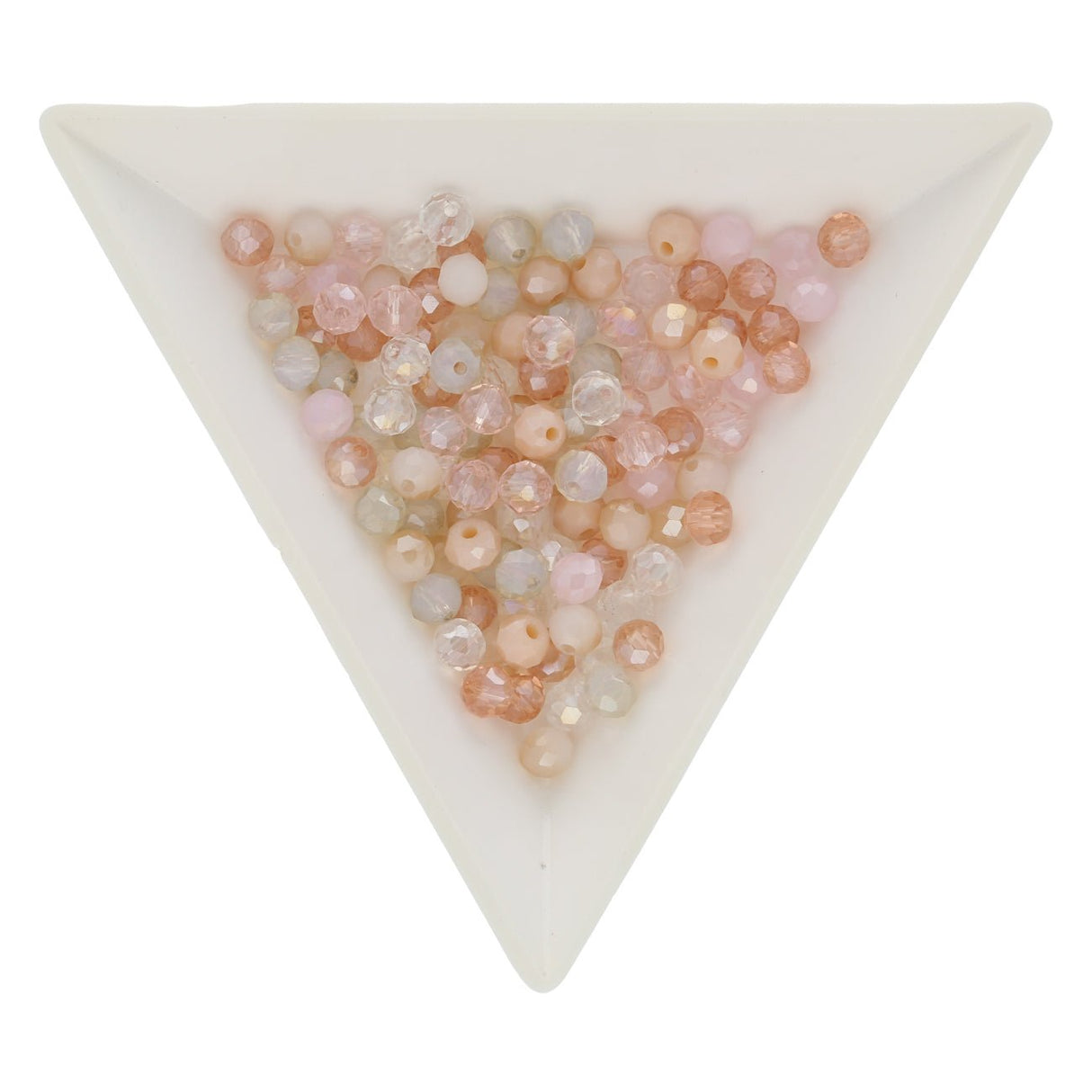 Rondellen aus facettiertem Glas 4,5x3,5 mm - Misty Rose Mix - PerlineBeads