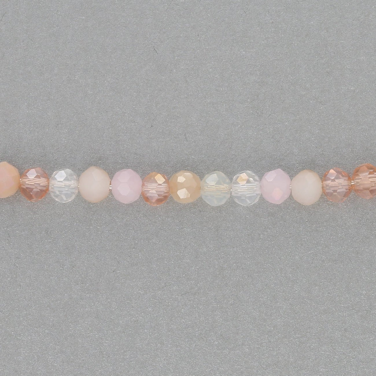 Rondellen aus facettiertem Glas 4,5x3,5 mm - Misty Rose Mix - PerlineBeads