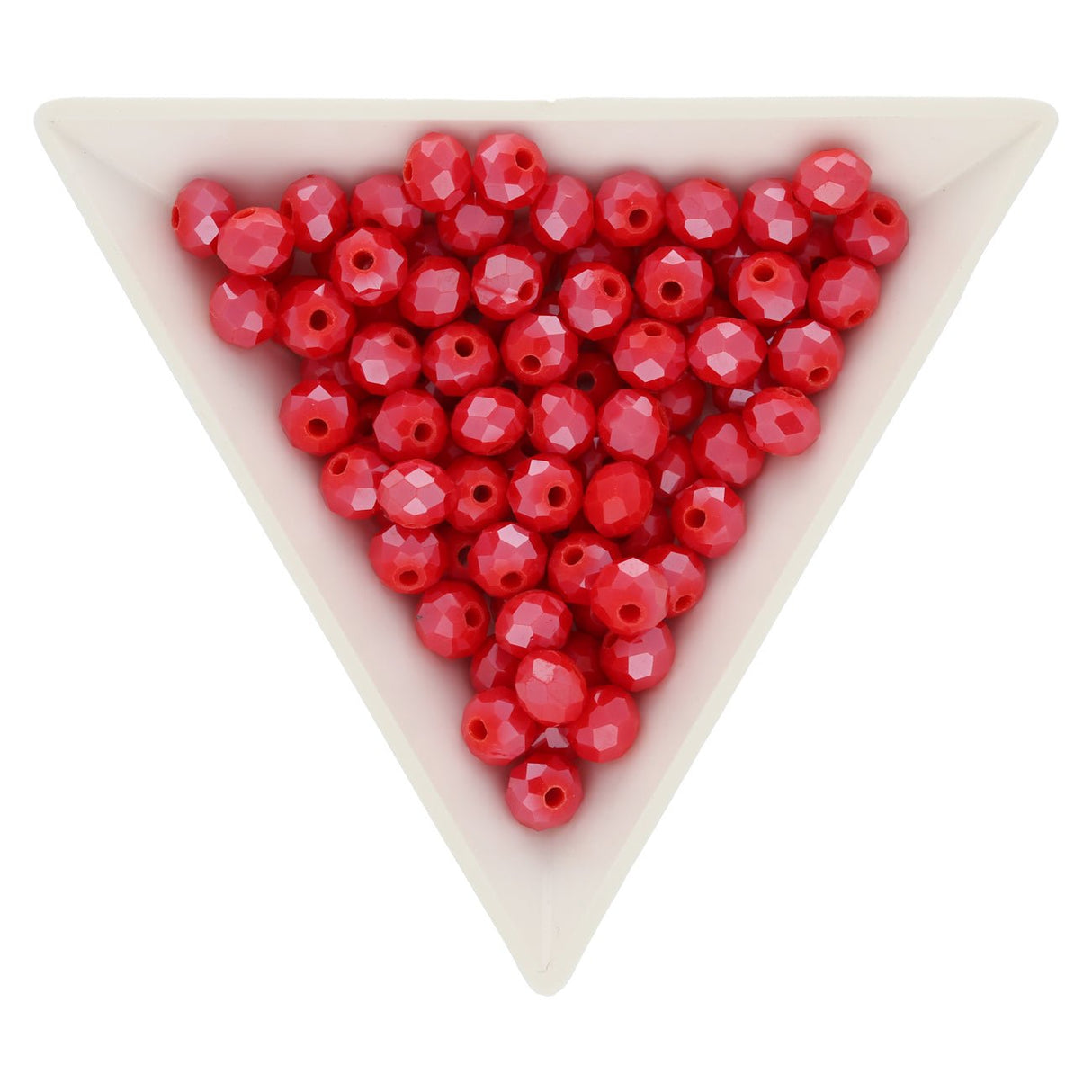 Rondellen aus facettiertem Glas 6x5 mm - Brick - PerlineBeads