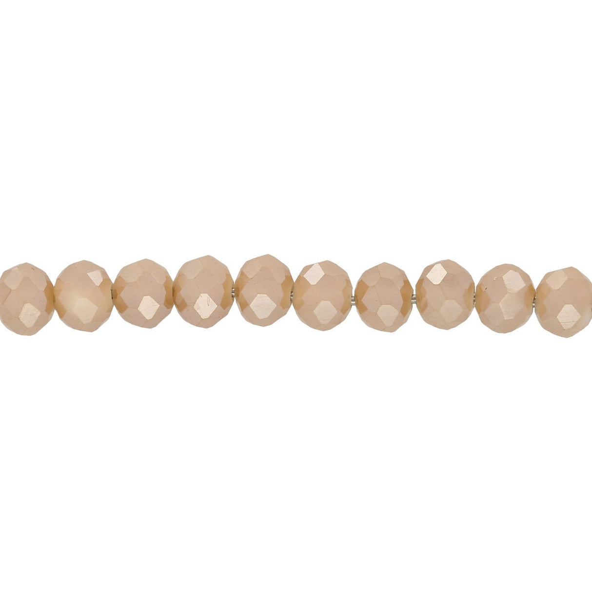 Rondellen aus facettiertem Glas 6x5 mm - Camel - PerlineBeads