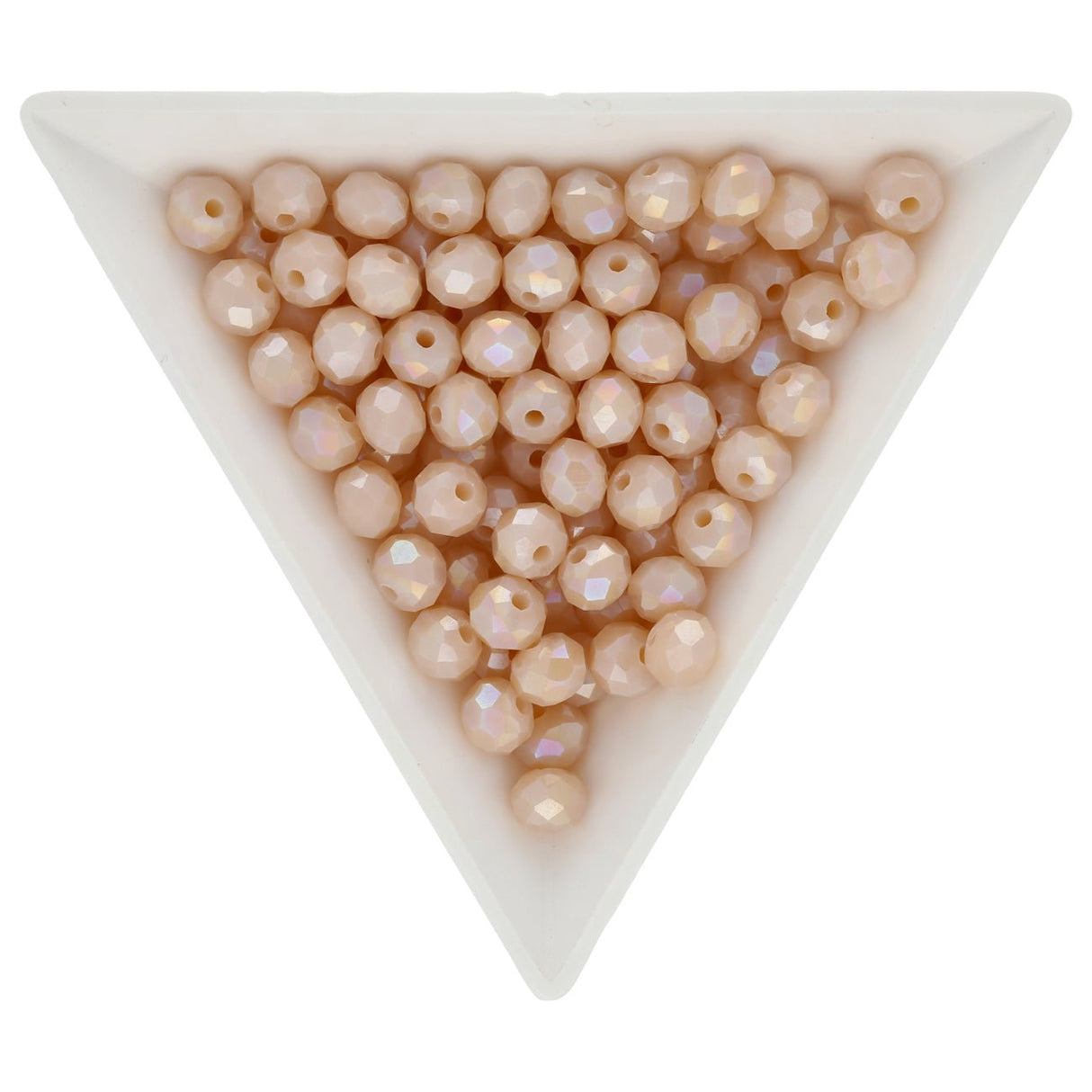 Rondellen aus facettiertem Glas 6x5 mm - Peach Puff - PerlineBeads