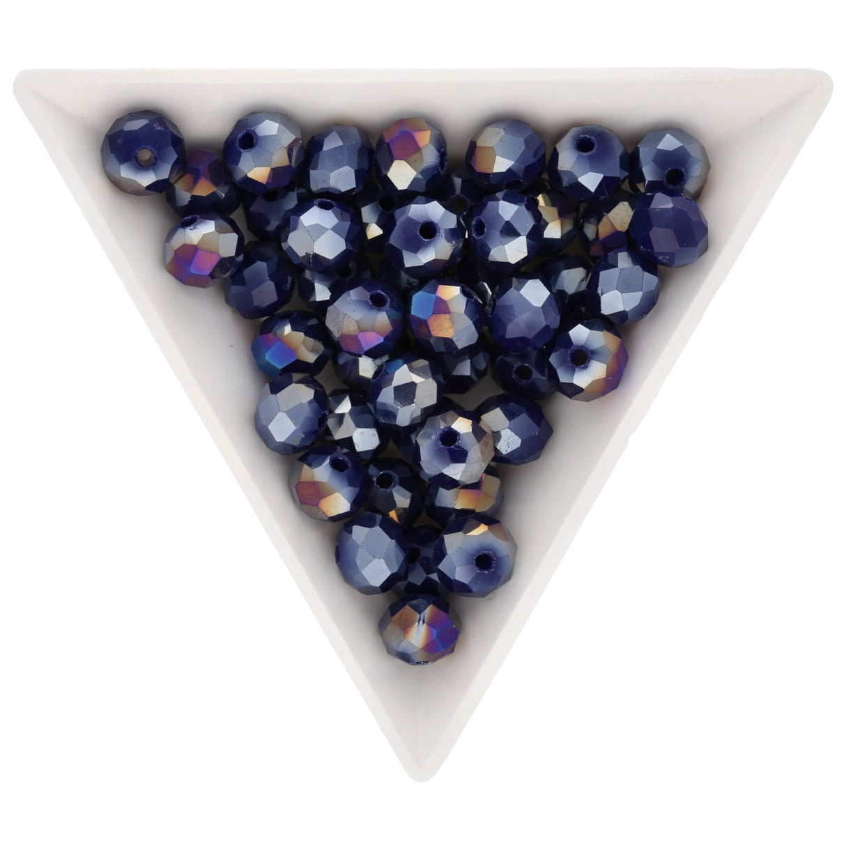 Rondellen aus facettiertem Glas 8x6 mm - Mauve - PerlineBeads