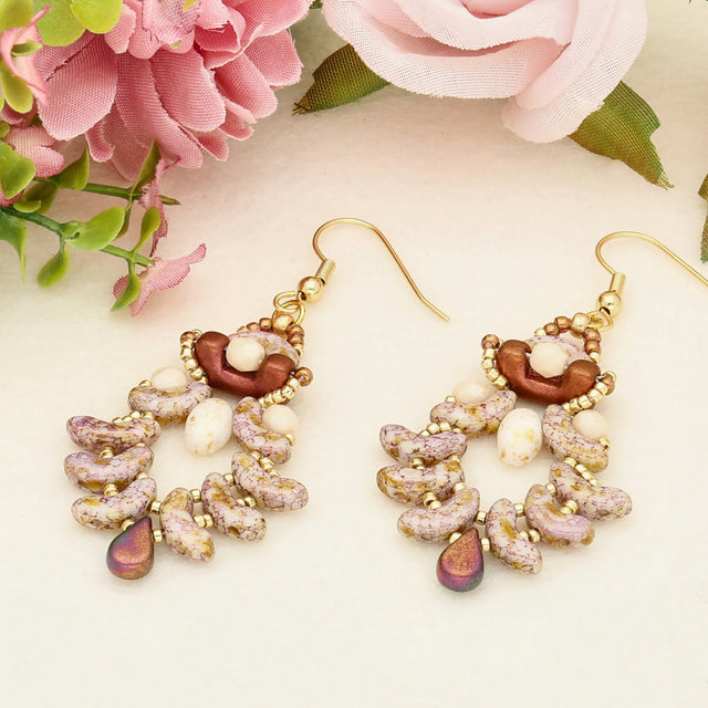 Samos® par Puca® - Opaque White Splash - PerlineBeads