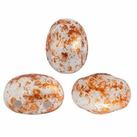 Samos® par Puca® - Opaque White Tweedy - PerlineBeads