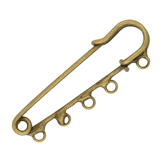 Schmucknadel / Brosche Bronzefarben - PerlineBeads