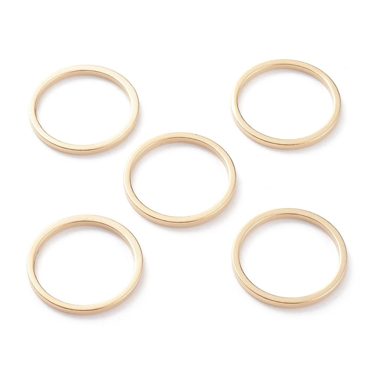 Schmuckverbinder Ringform, Ø 15 mm - Gold - PerlineBeads