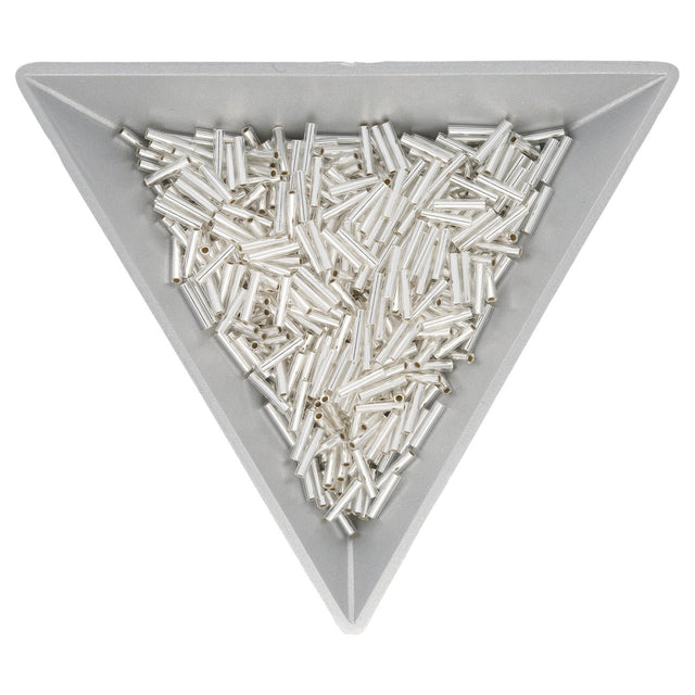Slender Bugle 6 mm – Silver Lined Crystal - PerlineBeads
