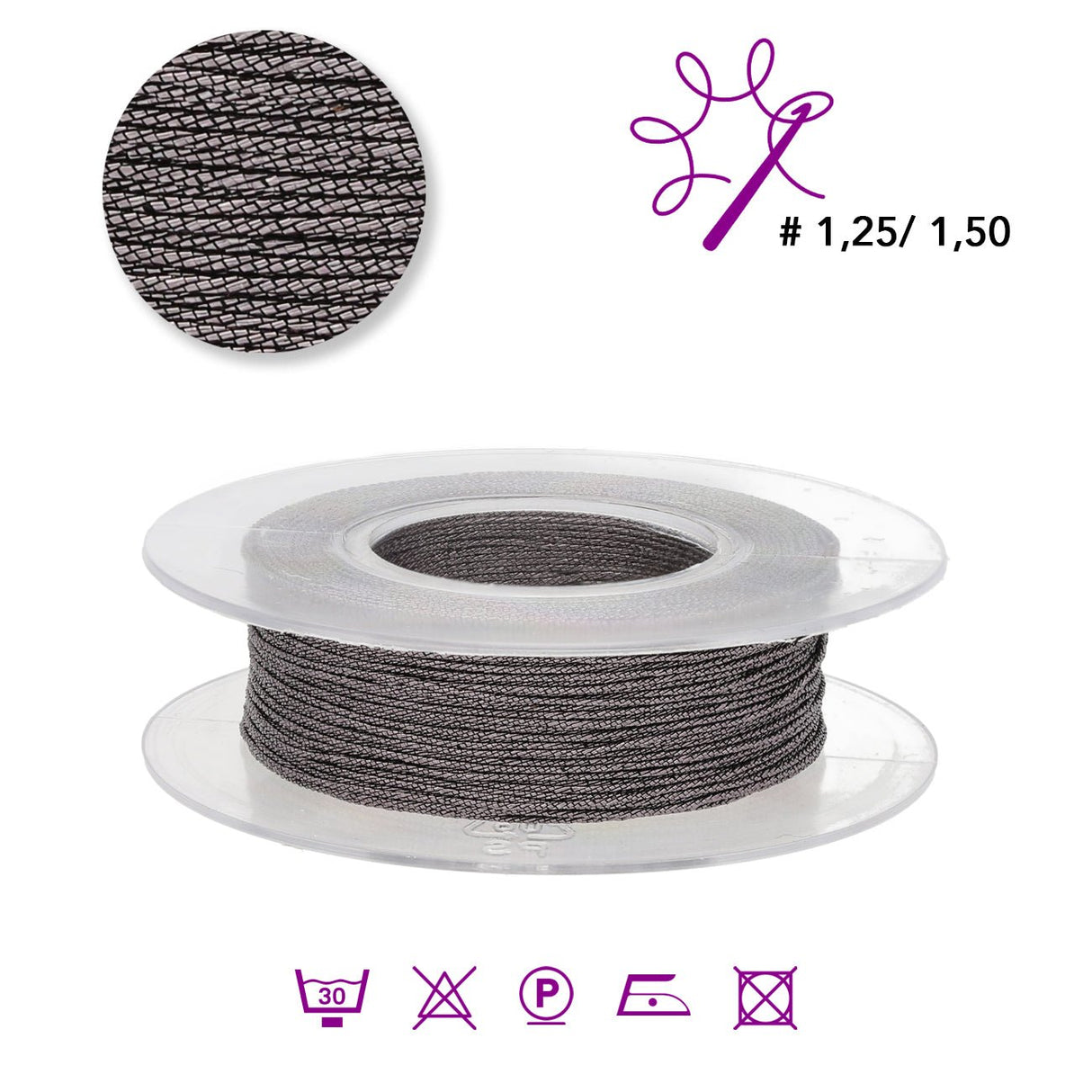 Sorrento Strong Schmuckgarn - Gunmetal (99004) - PerlineBeads