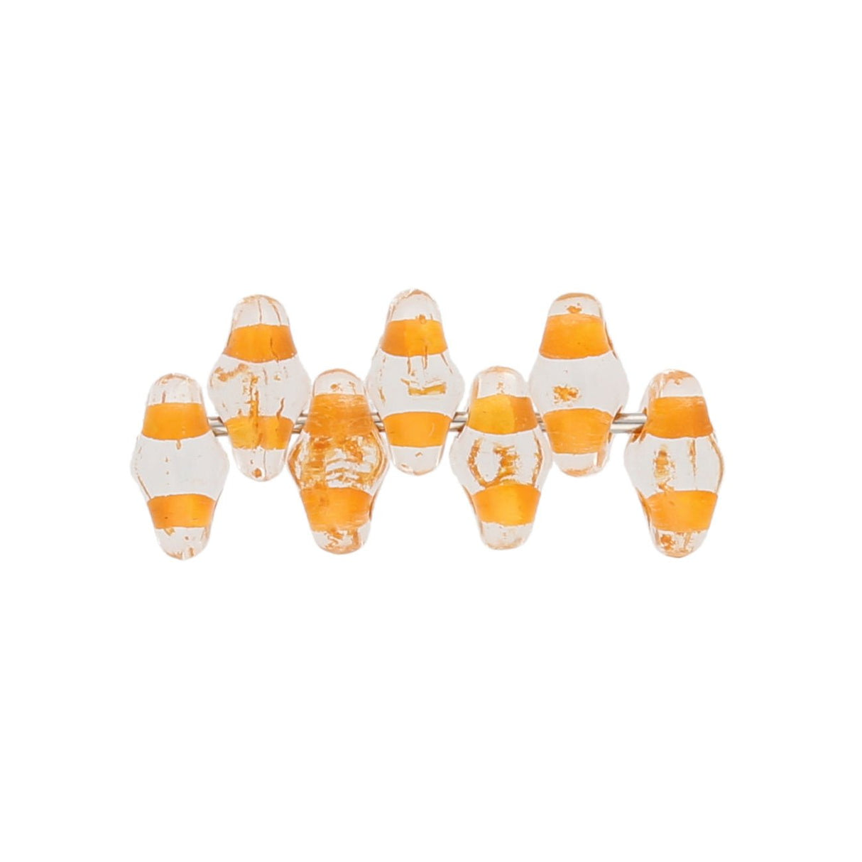 SuperDuo 2,5 x 5 mm- Crystal Light Topaz Lined - PerlineBeads