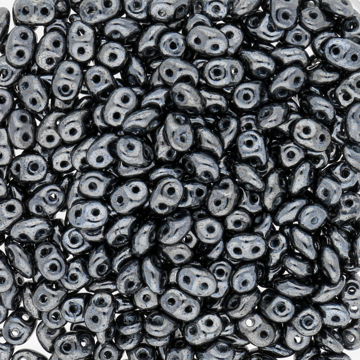 SuperDuo 2,5 x 5 mm - Jet Hematite - PerlineBeads