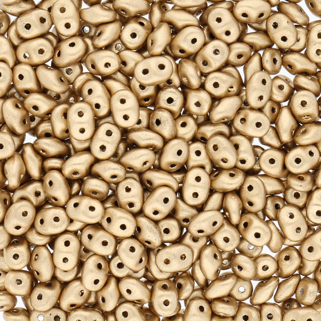 SuperDuo 2,5 x 5 mm - Matte Metallic Flax - PerlineBeads