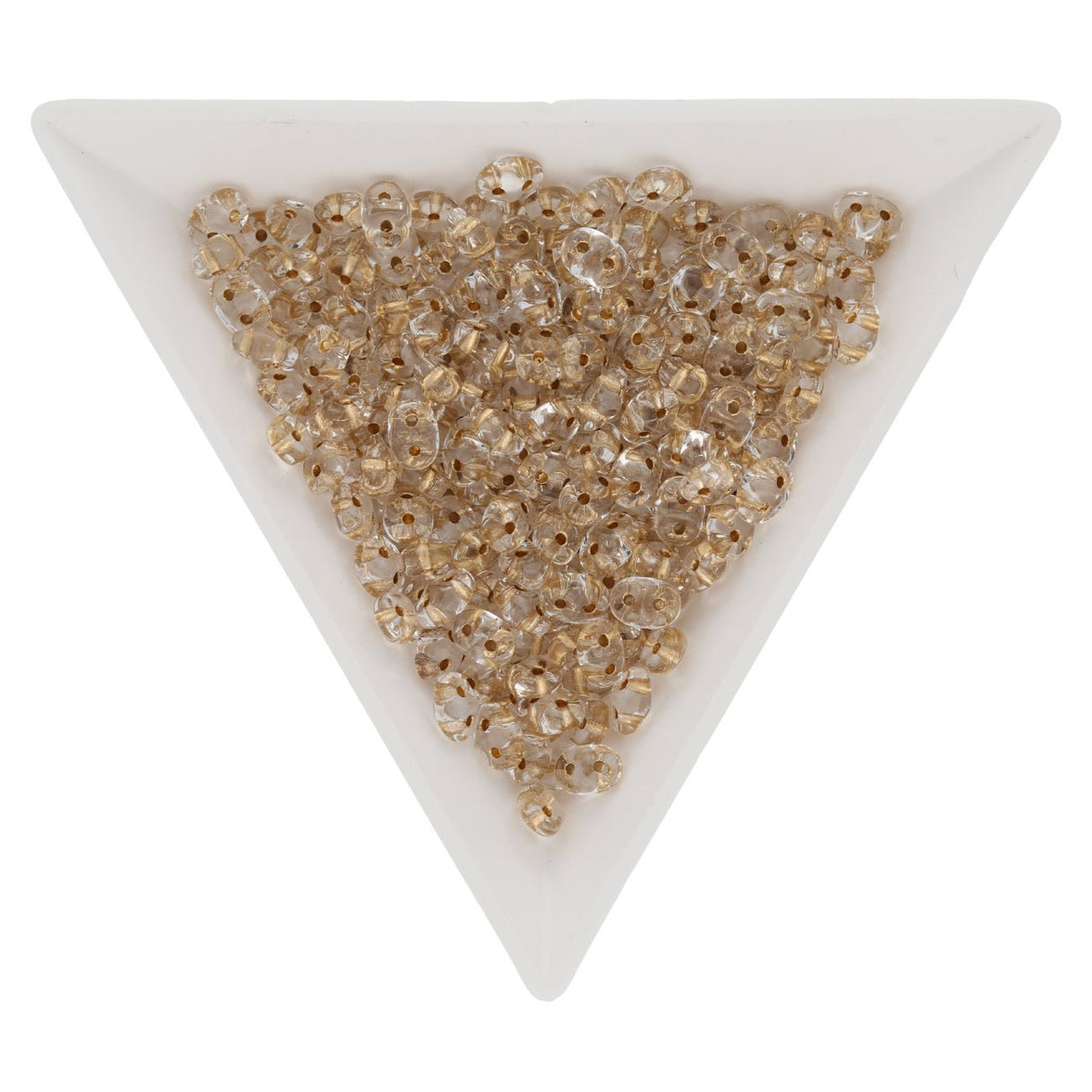 SuperDuo - Crystal Gold Lined - PerlineBeads