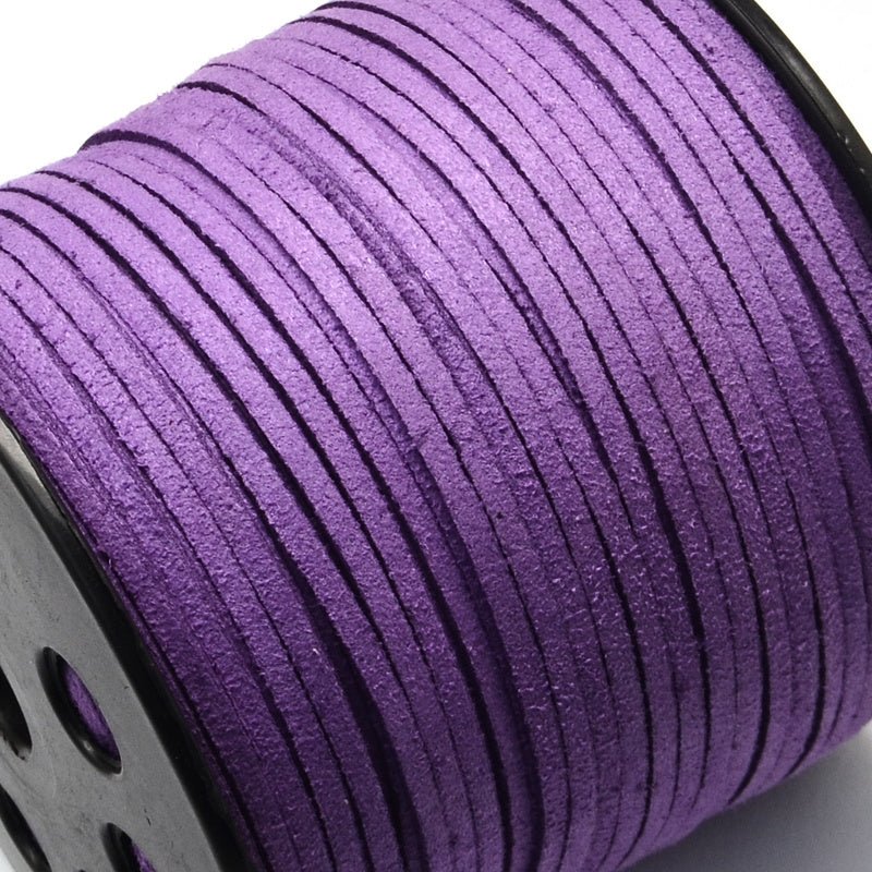 Synthetische Veloursleder Kordel - 3 mm - Violett - PerlineBeads