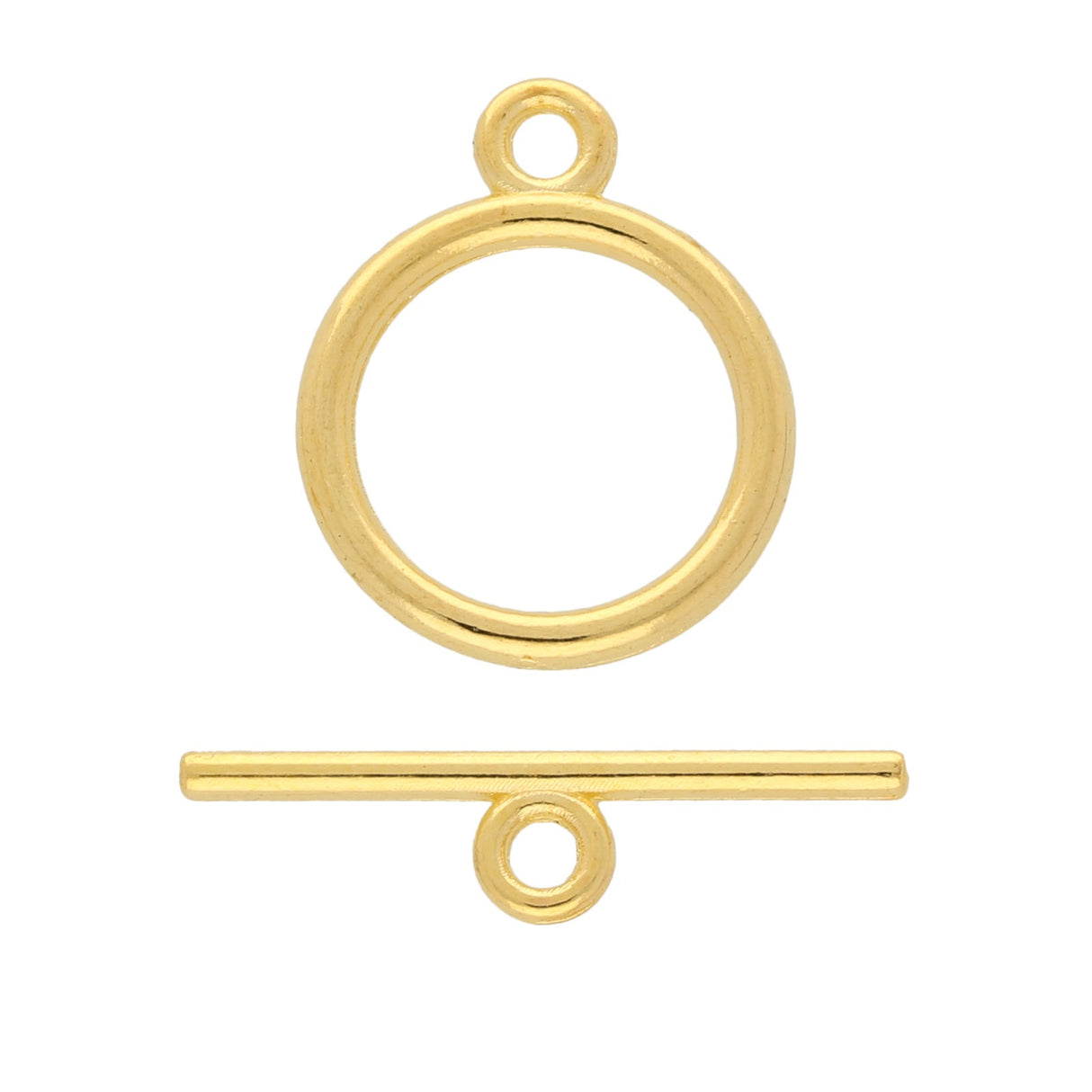 T-Bar-Verschluss rund ∅ 15 mm - vergoldet - PerlineBeads