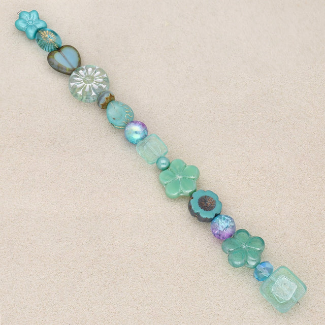 "Table Cut Mix" Perlen - Sea - PerlineBeads