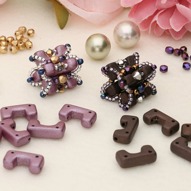 Télos® par Puca® - Metallic Mat Dark Plum - PerlineBeads