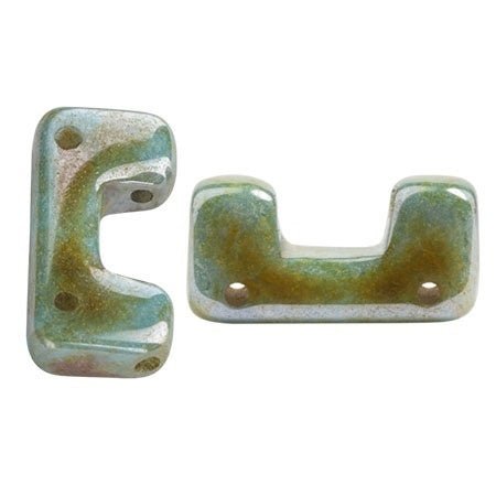 Télos® par Puca® - Opaque Mix Blue/Green Ceramic Look - PerlineBeads