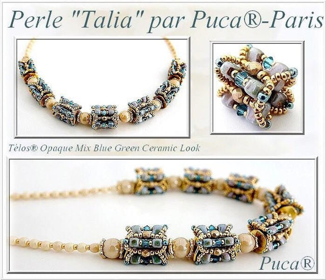 Télos® par Puca® - Yellow Gold Metallic Iris - PerlineBeads